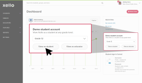 educator dashboard, under My Demo Student Account, cursor clicking View As Student